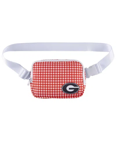 ZOOZATZ GEORGIA BULLDOGS GINGHAM FANNY PACK