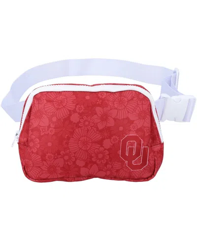 ZOOZATZ OKLAHOMA SOONERS FLORAL PRINT FANNY PACK