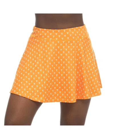 ZOOZATZ WOMEN'S TENNESSEE ORANGE TENNESSEE VOLUNTEERS ALLOVER PRINT FLOWY SKIRT