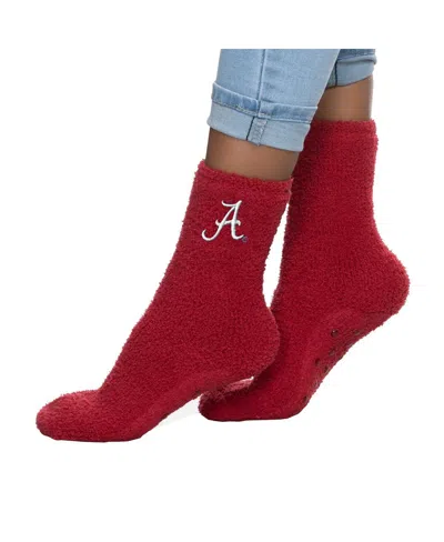 ZOOZATZ WOMEN'S ZOOZATZ ALABAMA CRIMSON TIDE FUZZY TEAM CREW SOCKS