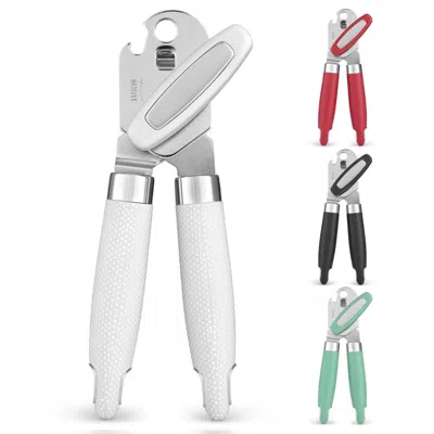 ZULAY KITCHEN HEAVY DUTY STAINLESS STEEL MANUAL CAN OPENER ERGONOMIC SOFT GRIP HANDLES