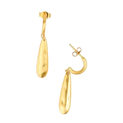 ZYNNIA COLLECTIVE WOMEN'S EVERYDAY TEARDROP DANGLES GOLD