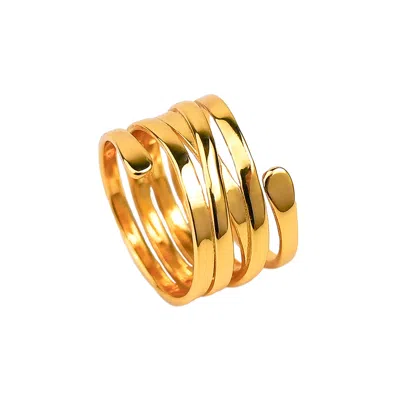 ZYNNIA COLLECTIVE WOMEN'S GOLD BOLD WRAP RING