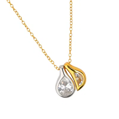 ZYNNIA COLLECTIVE WOMEN'S GOLD / SILVER YIN-YANG PENDANT NECKLACE
