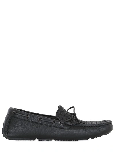 BOTTEGA VENETA INTRECCIO WASHED DEERSKIN DRIVING SHOES