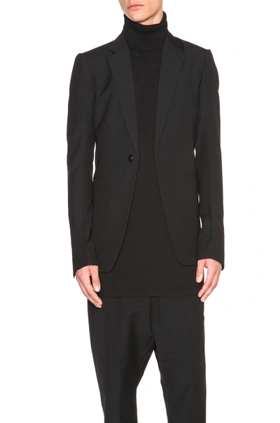 【最終価格】Rick Owens 60cm Soft Blazer テーラード Rick Owens Soft Blazer In Black