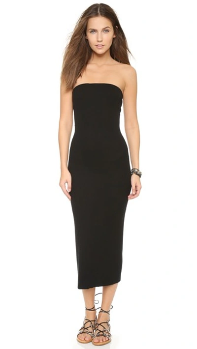 ENZA COSTA STRAPLESS RIB DRESS
