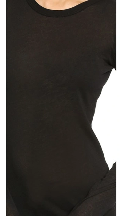 ENZA COSTA BOLD LONG SLEEVE CREW NECK TEE