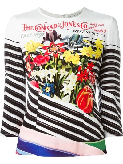 MARY KATRANTZOU flower bouquet print top