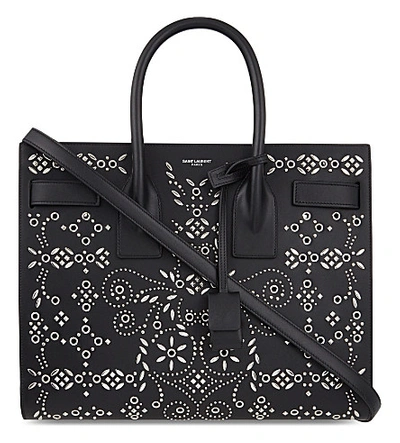 SAINT LAURENT Sac de Jour small stud leather tote