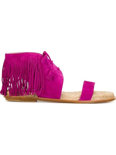 PAUL ANDREW fringed flat sandals