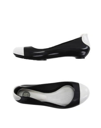 MELISSA MELISSA WOMAN BALLET FLATS BLACK SIZE 5 RUBBER