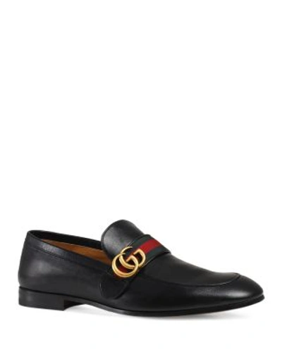 GUCCI MEN'S DONNIE LEATHER LOAFERS