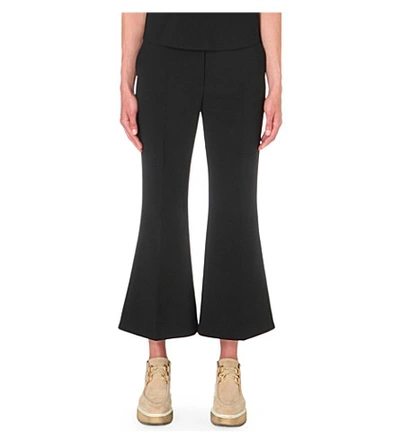 STELLA MCCARTNEY Cropped flared stretch-wool trousers