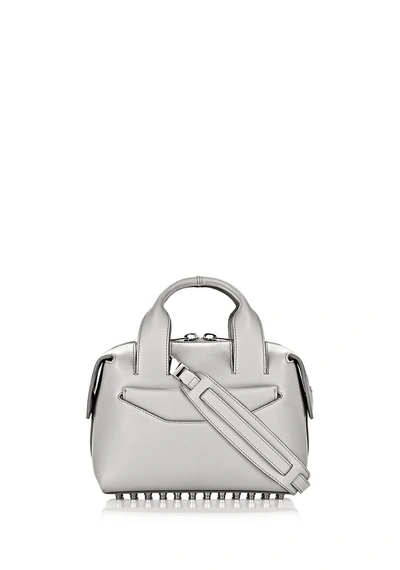 ALEXANDER WANG ROGUE SMALL SATCHEL IN HEATHER GREY WITH RHODIUM