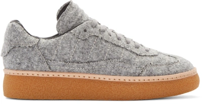 ALEXANDER WANG ALEXANDER WANG GREY FELTED EDEN SNEAKERS