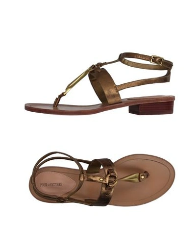 POUR LA VICTOIRE TOE STRAP SANDALS