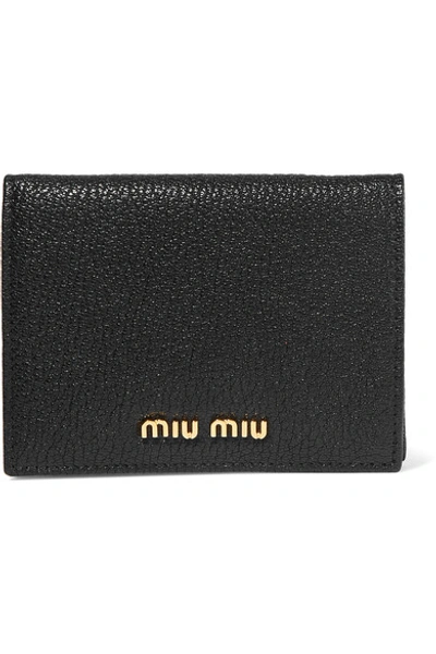 MIU MIU Textured-leather wallet