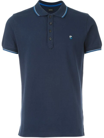 DIESEL CONTRASTING TRIM POLO SHIRT