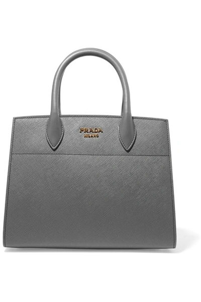 PRADA Bibliothèque textured-leather tote