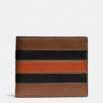 COACH COACH 3-IN-1 WALLET WITH VARSITY STRIPE - MEN'S