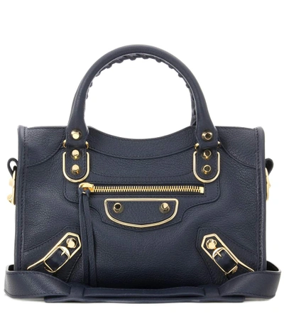 BALENCIAGA CLASSIC METALLIC EDGE CITY LEATHER TOTE