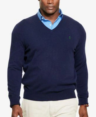 POLO RALPH LAUREN Polo Ralph Lauren Men's Big &amp; Tall Merino Wool V-Neck Sweater