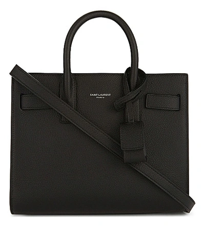SAINT LAURENT Sac de Jour nano grained leather tote