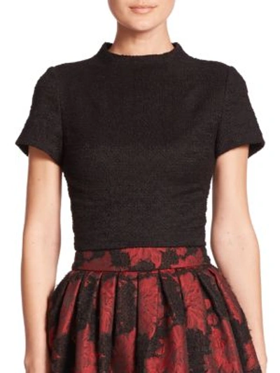 ALICE AND OLIVIA Cutout-Back Crop Top