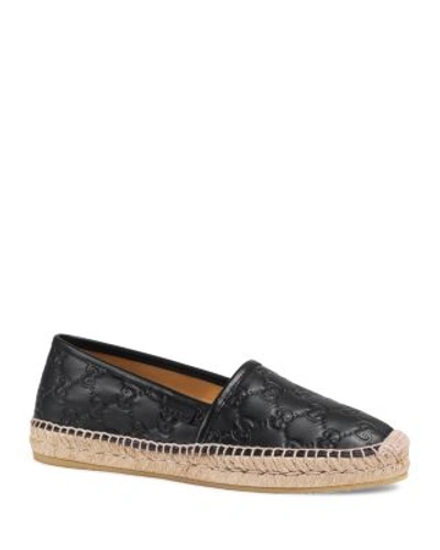 GUCCI Women's Pilar Leather Espadrille Flats