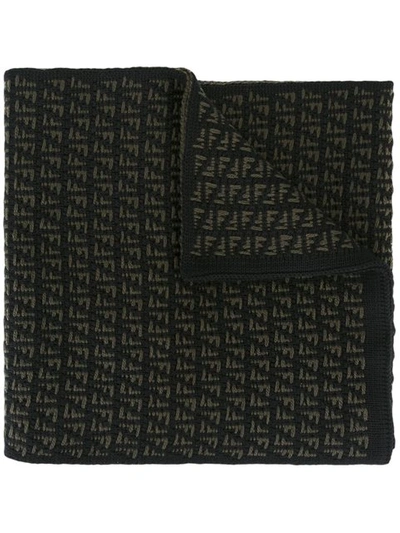 FENDI FENDI FF LOGO SCARF - BLACK