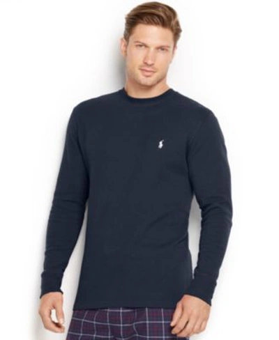 POLO RALPH LAUREN Polo Ralph Lauren Men's Big &amp; Tall Solid Waffle-Knit Crew-Neck Thermal Top