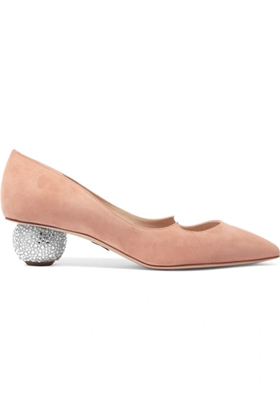 PAUL ANDREW Ankara crystal-embellished suede pumps