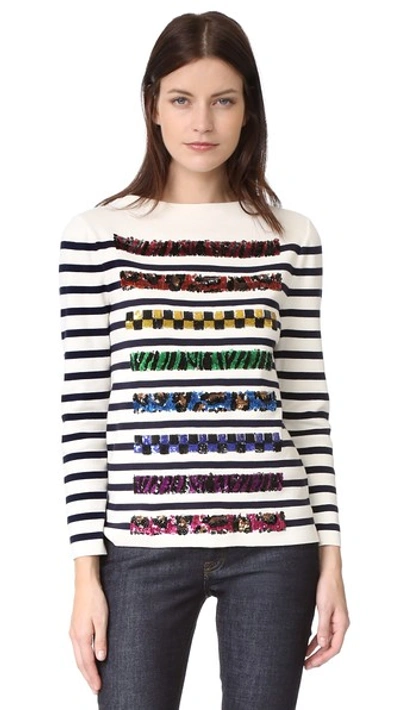 MARC JACOBS Long Sleeve Boat Neck Sweater
