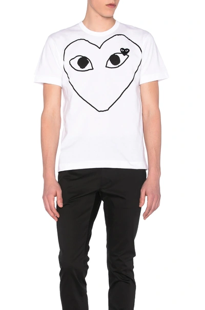 COMME DES GARÇONS PLAY BLACK EMBLEM COTTON TEE