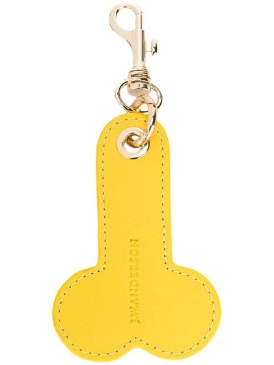 JW ANDERSON JW ANDERSON LEATHER KEYCHAIN - YELLOW & ORANGE