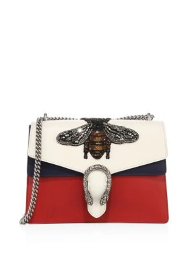 GUCCI Medium Dionysus Bee-Embroidered Leather Shoulder Bag