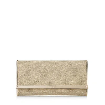 JIMMY CHOO MILLA Anthracite Lamé Glitter Clutch Bag