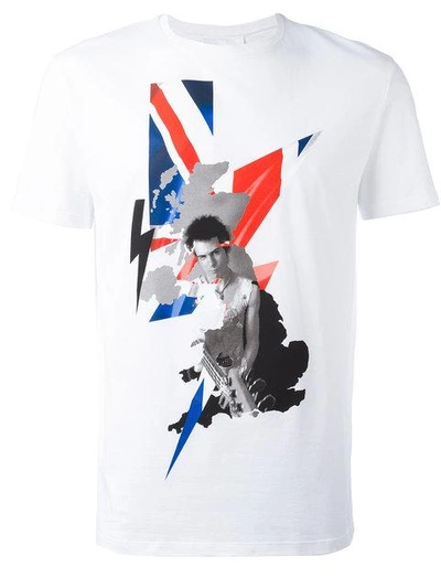 NEIL BARRETT NEIL BARRETT T-SHIRT MIT GRAFISCHEM PRINT - WEIß