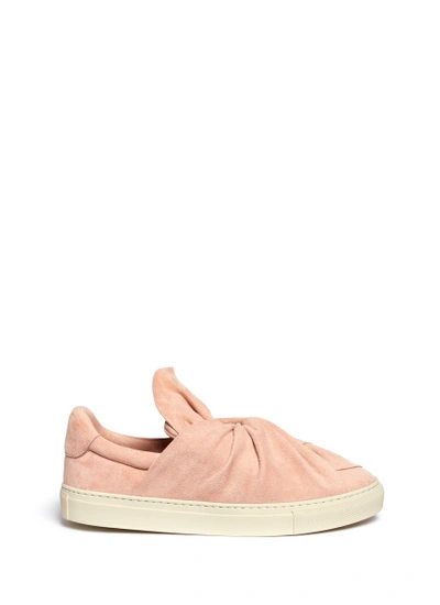 PORTS 1961 Twist bow suede slip-on sneakers