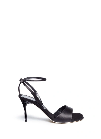PAUL ANDREW 'Clara' acetate heel satin strap sandals