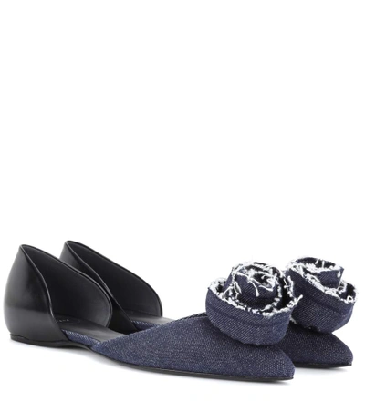 ROGER VIVIER Rose N'Roll embellished ballerina shoes