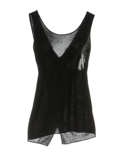 ENZA COSTA ENZA COSTA WOMAN TOP BLACK SIZE S RAYON, SILK