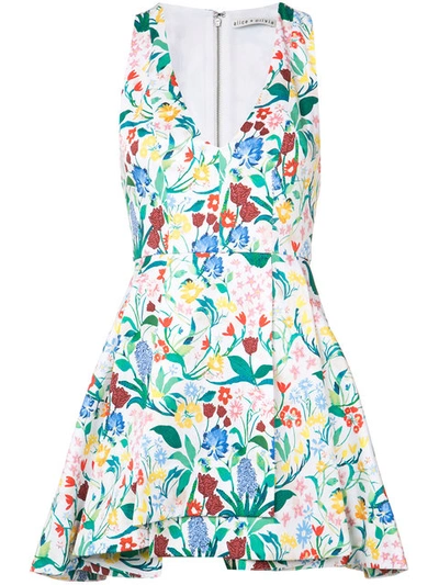 ALICE AND OLIVIA floral print draped dress