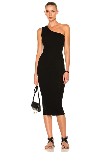 ENZA COSTA Rib One Shoulder Midi Dress