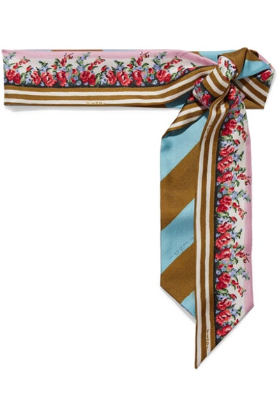 FENDI PRINTED SILK CREPE DE CHINE SCARF