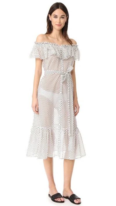 LISA MARIE FERNANDEZ MIRA BUTTON DOWN SHEER DRESS