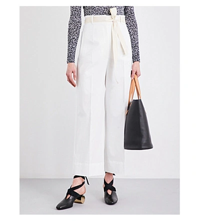 SPORTMAX Ubaldo cropped cotton trousers