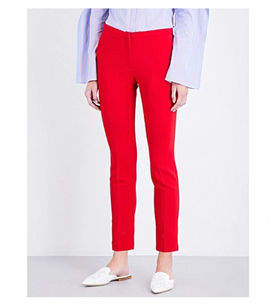 ROSETTA GETTY Skinny cropped stretch-crepe trousers