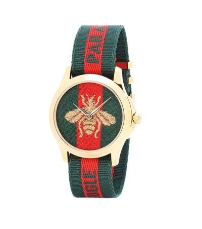 GUCCI Le Marché des Merveilles 38mm striped fabric watch